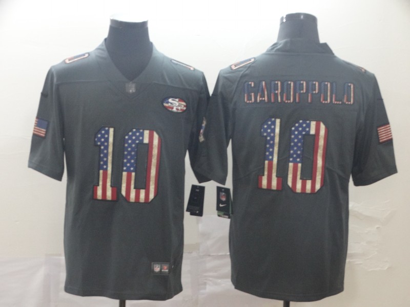 Men's San Francisco 49ers Jimmy Garoppolo #10 Black Jersey